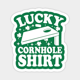 Lucky Cornhole Shirt Magnet