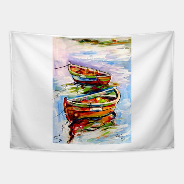 Boats Tapestry by kovacsannabrigi