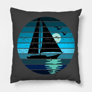 Vintage Night Sailing Pillow