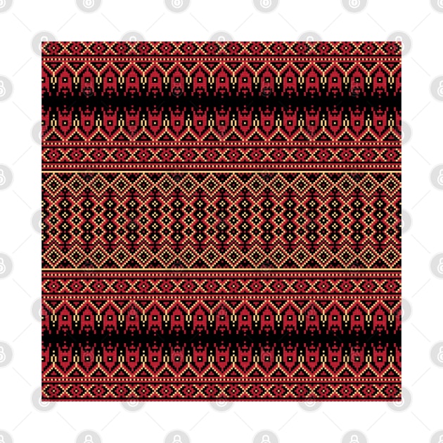 Ethnic Slavic pixel carpet texture #3 by GreekTavern