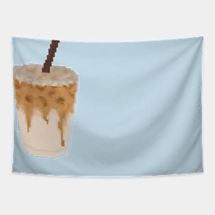 Ice coffee pixel art Tapestry