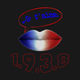 JE TAIME FRENCH KISS 1938 WORLD CUP T-Shirt