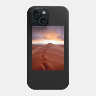 Sahara desert near Merzouga, Morocco at sunset Phone Case