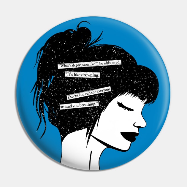 Mental Health Quote Depression Silhouette Pin by sparkling-in-silence