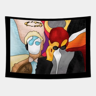 Aziraphale and Crowley Tapestry