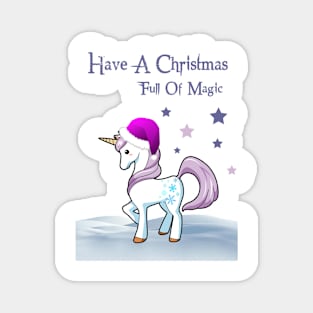 Magic Unicorn Christmas Magnet