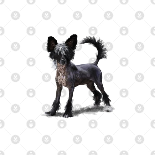 Chinese Crested Dog by Elspeth Rose Design