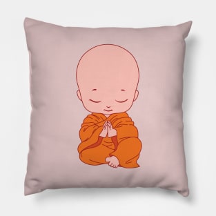 Zen buddah baby - peace and calm and love message Pillow