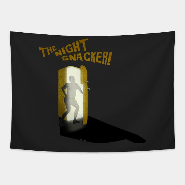 The Night Snacker (Munchies) Tapestry by RyanJGillDesigns