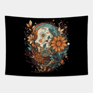 Minimal Flower Abstract Tapestry