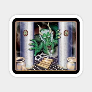 Scroll Dragon Asian Design Magnet