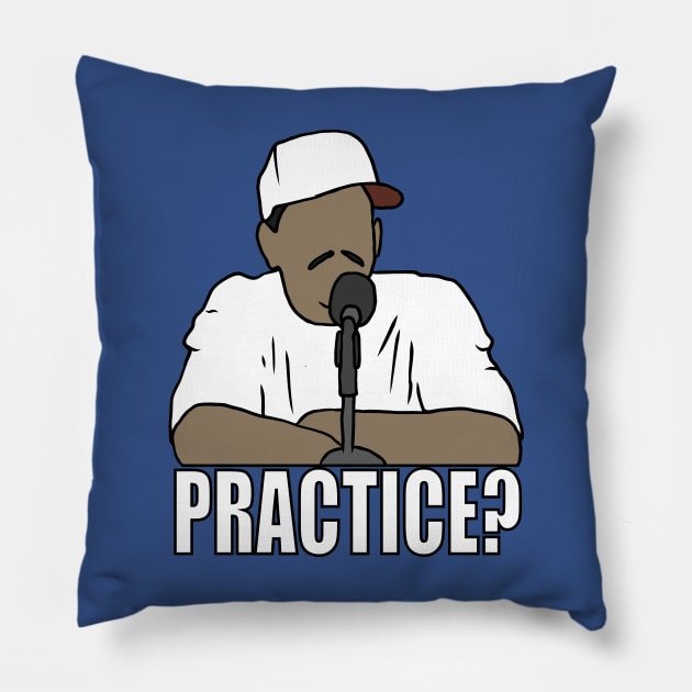 Allen Iverson "Practice?" Pillow by rattraptees