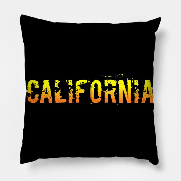 California t-shirt designs Pillow by Coreoceanart