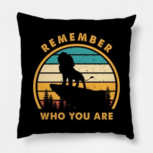 Remember Who You Are Vintage Pillow