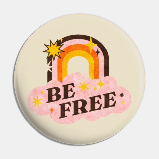 Vintage Hippie Bohemian Style - Be Free Pin by Sassee Designs