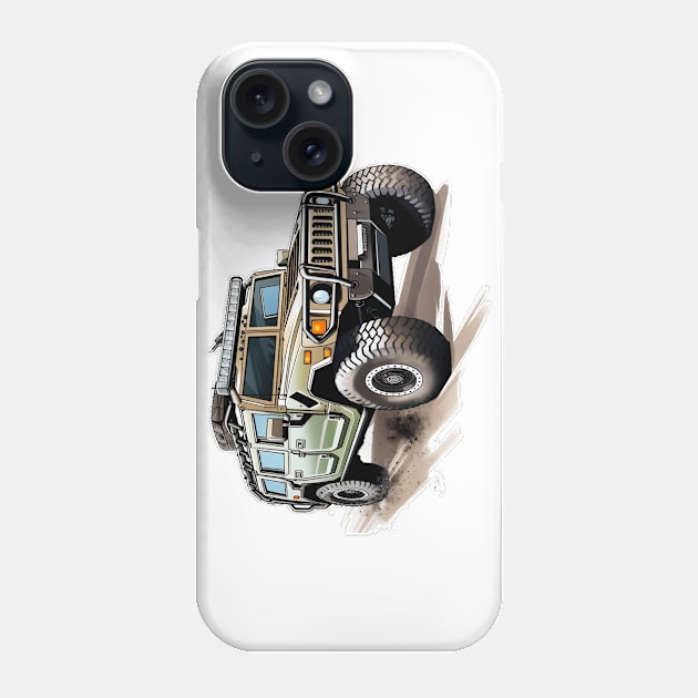 Hummer Off-road Brown Phone Case by SynchroDesign