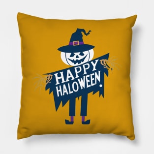 Happy Halloween Scarecrow Pillow