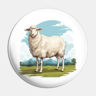 White Sheep Pin