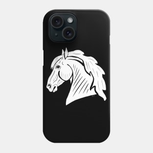 White horse head Phone Case