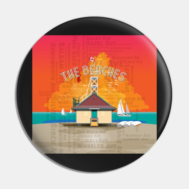 the Beaches Pin by DavidLoblaw