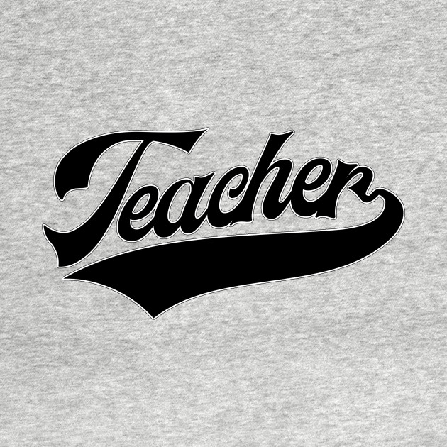 Discover Teacher Script 2 Black Font - Teachers - T-Shirt