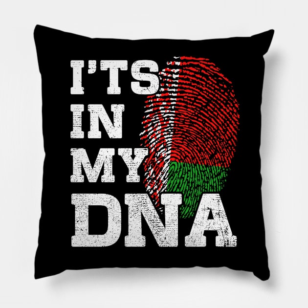 It's In My DNA Belarusian Fingerprint Proud Belarus Flag Pillow by snnt