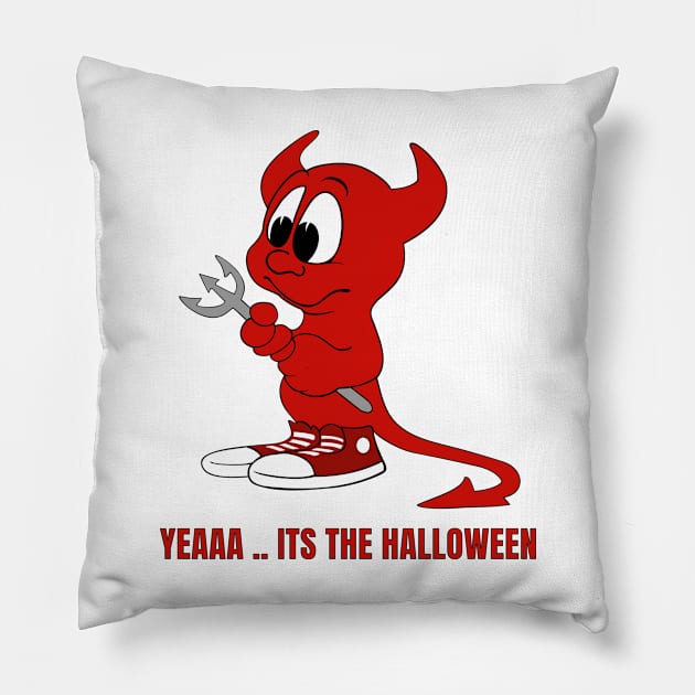 Cute Halloween Devil Pillow by alialbadr