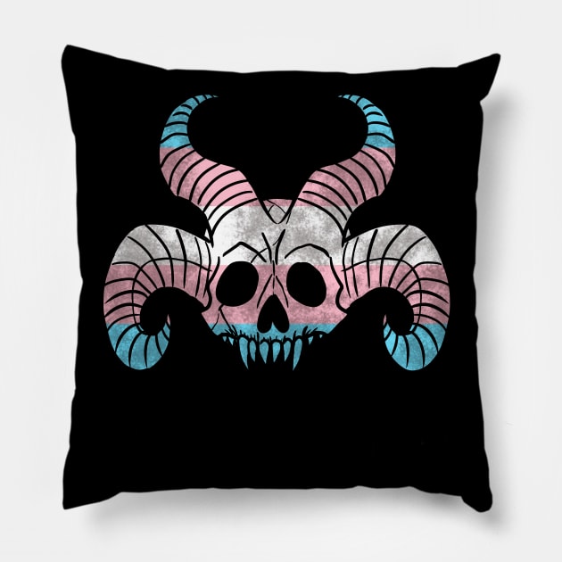 Sea Devil Transgender Pride Pillow by DivineandConquer