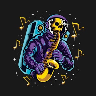 Astroskull Saxophonist T-Shirt