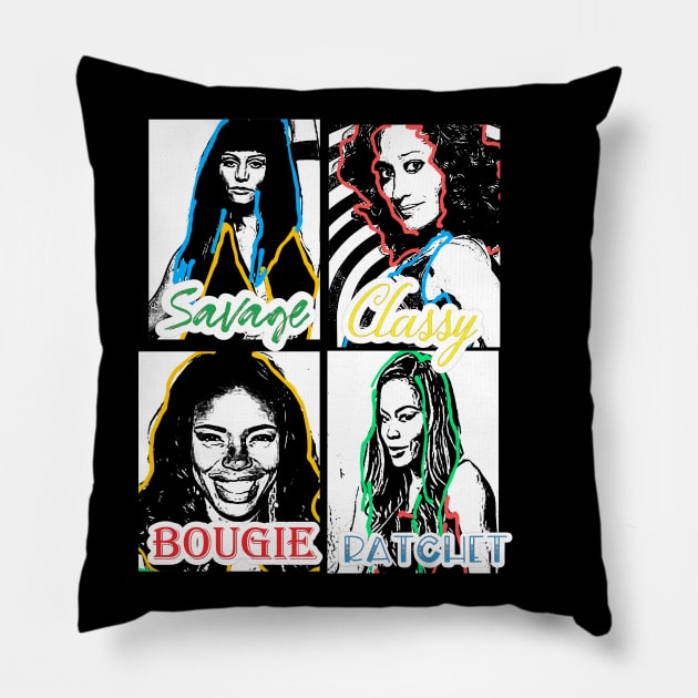 Savage Girlfriends Pillow by Cargoprints