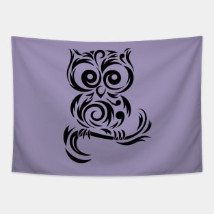 Little Owl Tribal # Black Tapestry