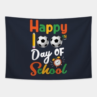 Happy 100th Day of School Football Teachers & Boys Gift Tapestry