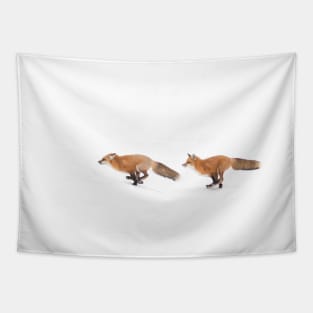 Running Foxes - Red Fox Tapestry