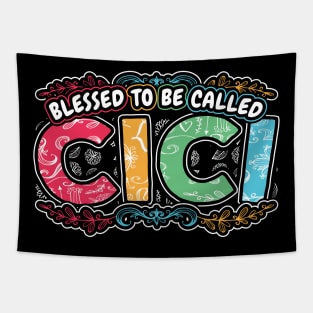 Blessed to be Called Cici Grandma Gifts Tapestry