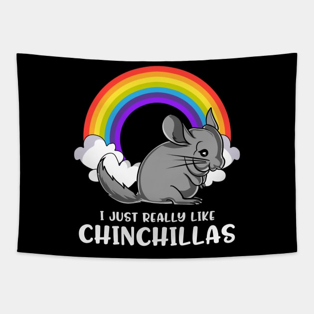 I Just Really Like Chinchillas Cute Pet Gift Tapestry by underheaven