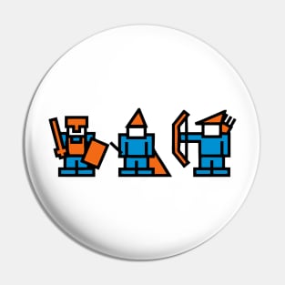 Knight, Wizard, Archer - 8Bit RPG Characters Pin