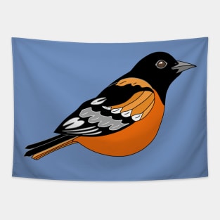 Orange and Black Baltimore Oriole Bird Tapestry