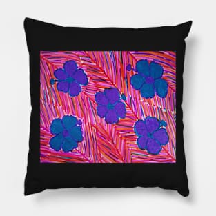 Pink Hawaii Dreams Hibiscus Print Pillow