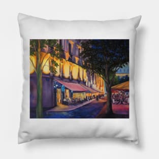 Evening in the Square, Montpellier Pillow