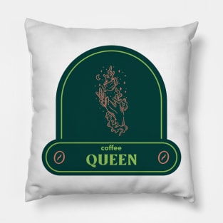 coffee queen retro vintage Pillow