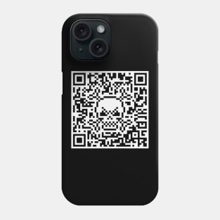 Skull And Crossbones (Quick Response Code / 41x41 / NEG) Phone Case