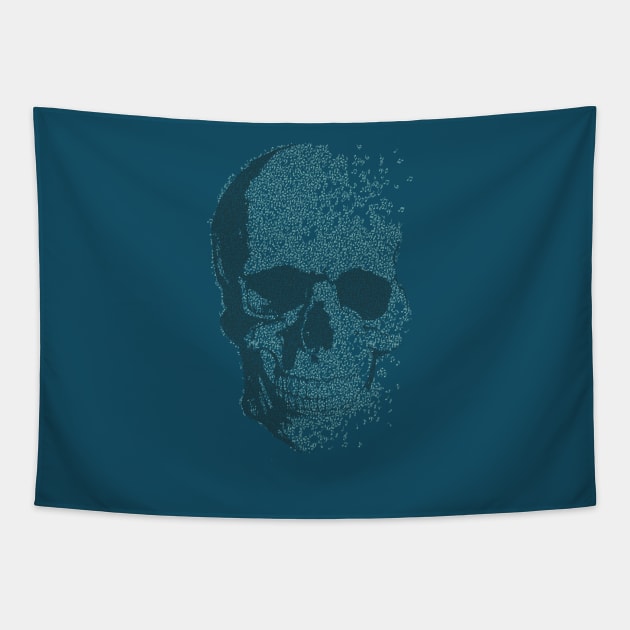 Melodic Skull Tapestry by Sitchko