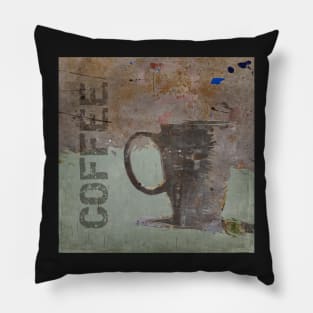 Rustic Coffee Sign 4 Pillow