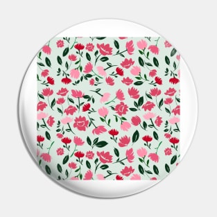 Romantic Flowers Pattern Pin