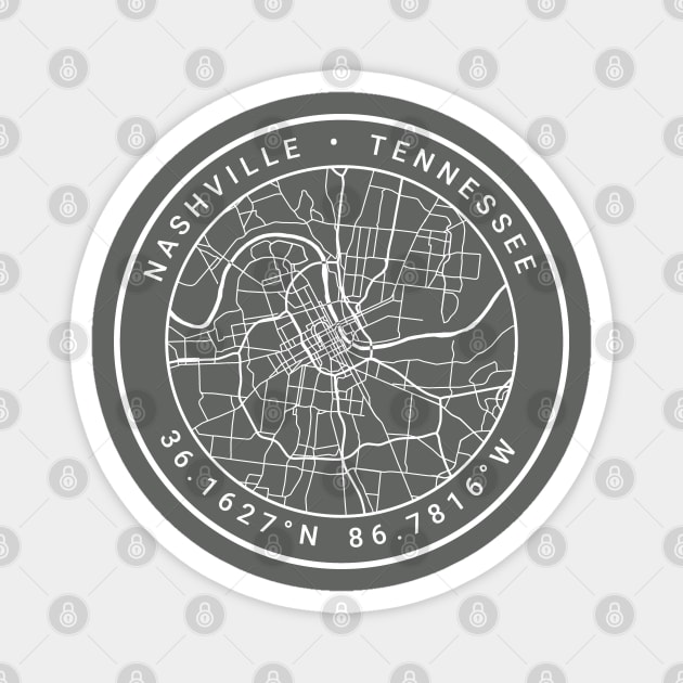 Nashville Map Magnet by Ryan-Cox