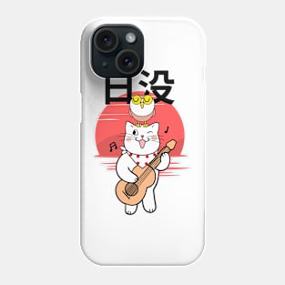 Cat and Owl on Sunset Phone Case