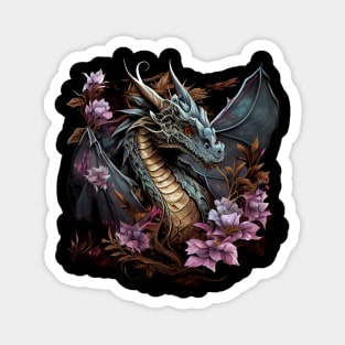 Beautiful Floral Dragon Lover Fantasy Art Cool Magnet