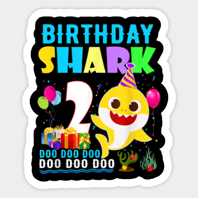 Baby Shark 2 Years Old 2nd Birthday Doo Doo Doo TShirt ...