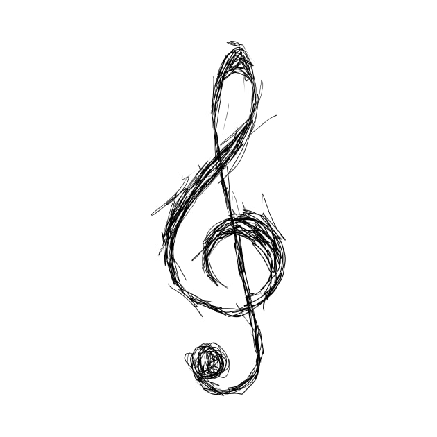 Sketched Treble Clef by MacSquiddles