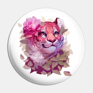 Tiger with Flower Pin